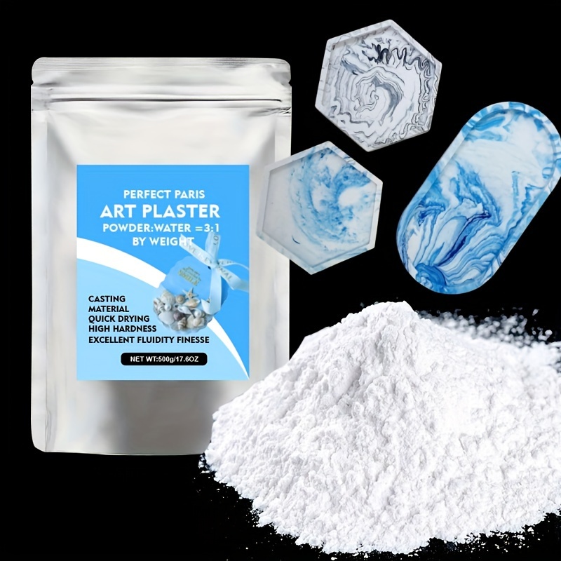 

Plaster Powder For Casting, Gypsum Cement, Pottery & Ceramic Plaster Powder For Crafts, Sculpture, Diorama And Home Decor (500g/17.630z)
