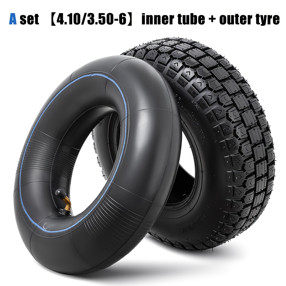   3     6 410 6 tire and inner tube with bent   stem replacement for warehouse cars scooter wheel hand truck lawn mower   wheelbarrow parts