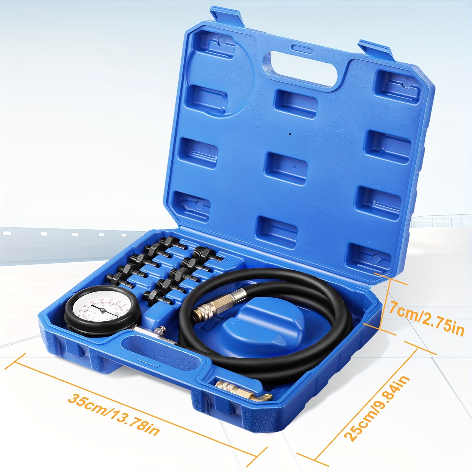 High Quality 0-140psi Fuel Injector Pressure Tester Kit-has & Oil Pressure Testing For Car & Trucks