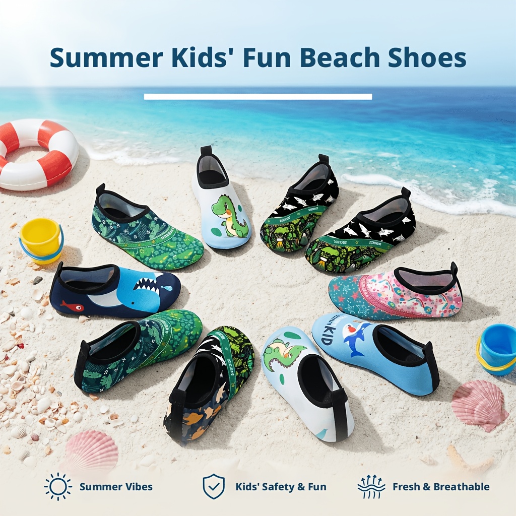 Shoes Boys Girls Cute Cartoon Water Shoes Barefoot Water Socks Beach Water Park River Tracing Shoes Water Shoes Quick-Drying Beach Swimming Boys' Shoes > Boys' Sports Outdoor Shoes
