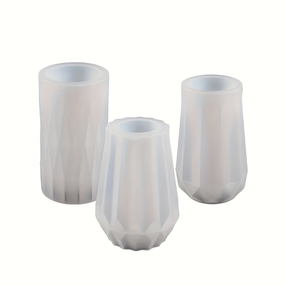 E-shop 3er-Set Vasen-Silikonform, Moderne Stil-Vasenform, Gipsvasenform, Betonvasenform, Epoxidharz Silikonform für DIY-Stifthalter, Vasen und