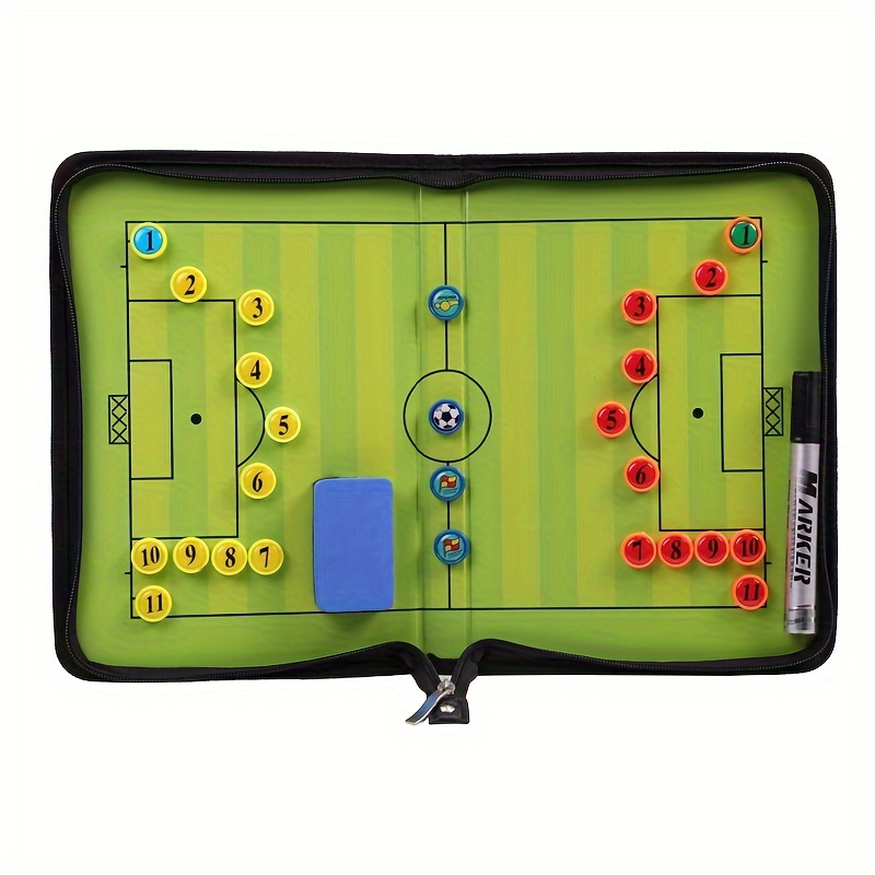 Image of Zipper Football Tactical Board Folding Sand Table Tactical Plate Football Game Folding Zipper Tactical Board