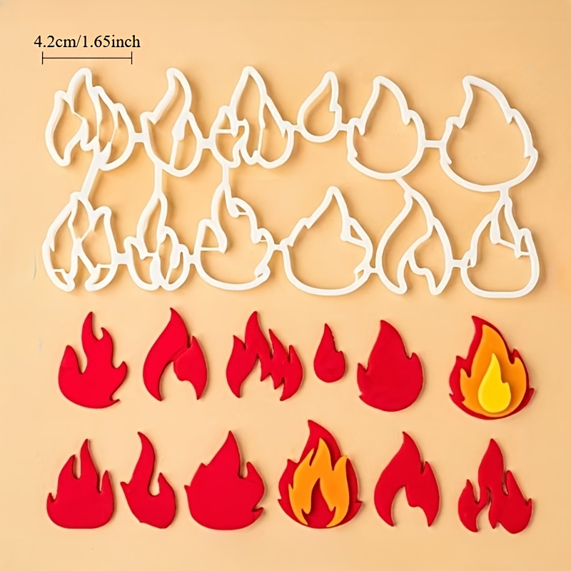 TEMU Emporte-pièce à pâte à sucre de flamme de dessin animé pour décoration de gâteaux et pâtisserie
