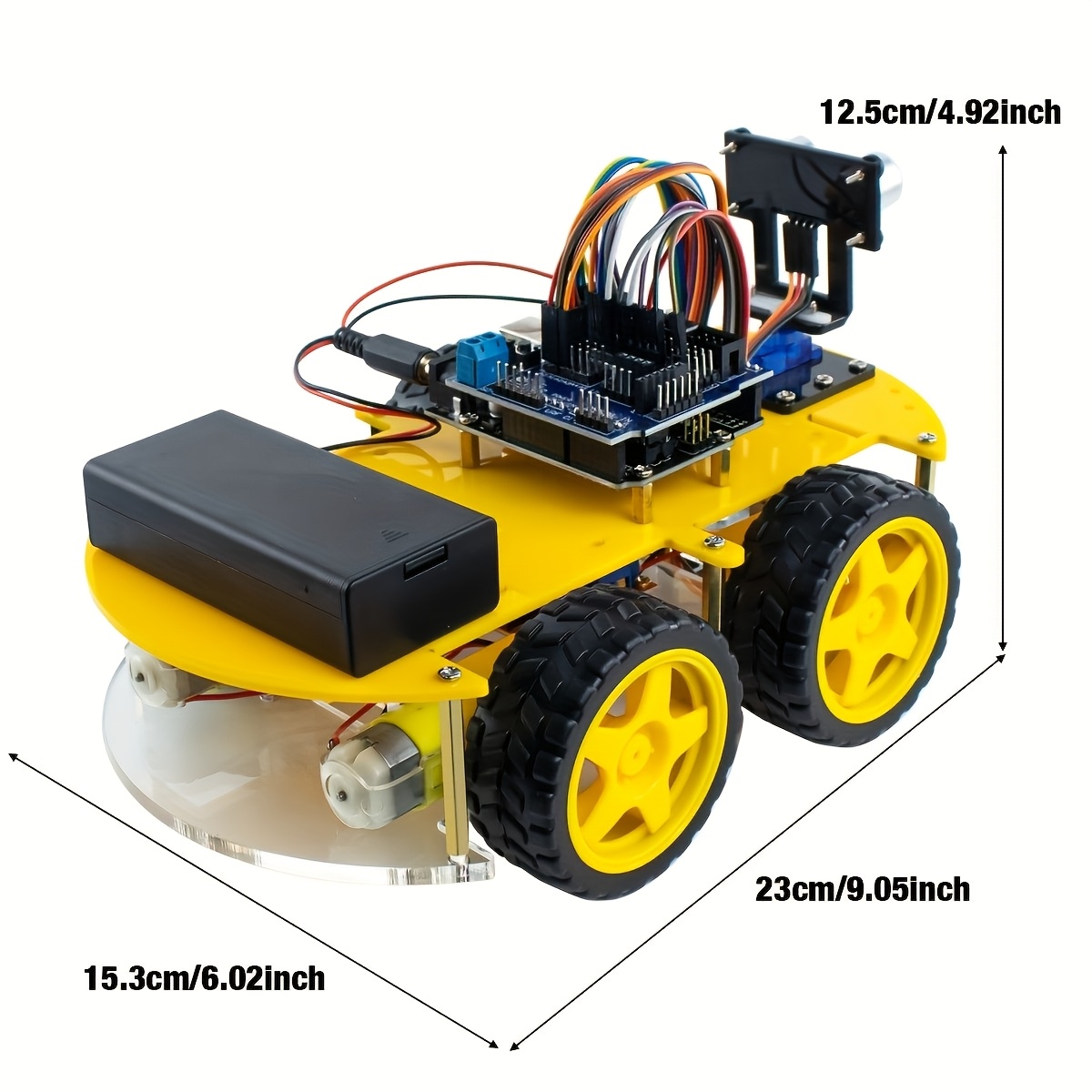 LAFVIN Pramoninis Robotas 4WD Daugiafunkcis Robotas Rinkinys DIY Išmanusis Robotas Rinkinys A-duino Programavimo Rinkinys
