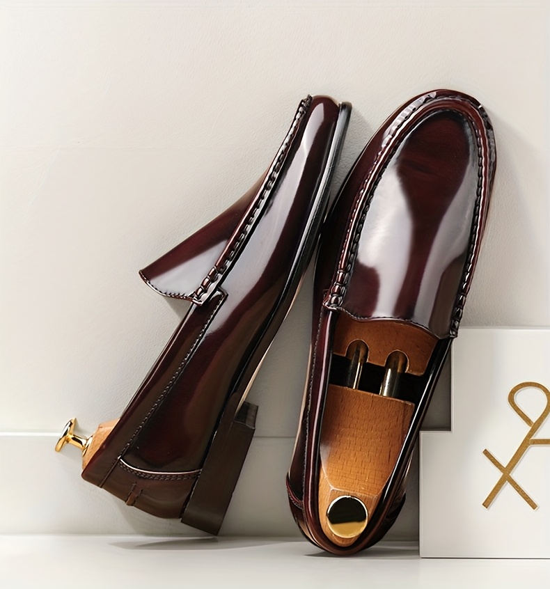 Business Casual Men'S Plus Size Fashion Loafers, Slip-On Lazy Shoes, Comfortable And Wear-Resistant Rubber Sole
