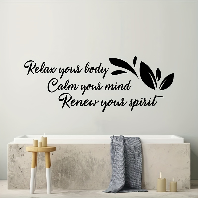 Body Quotes Wall Stickers Sign Decals Vinyl Window Decoration Spa Wallpaper Murals