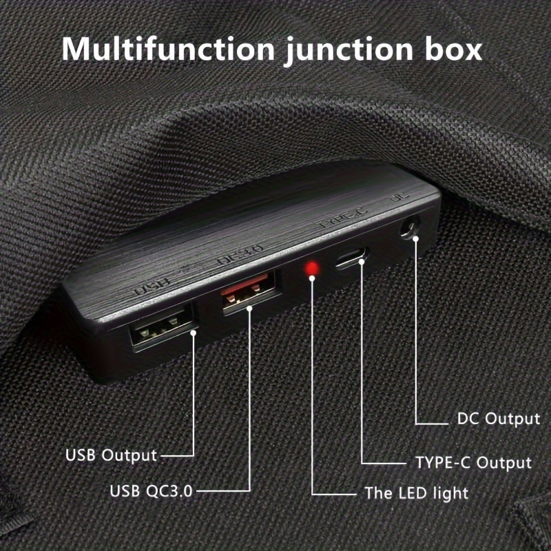100w portable solar panel etfe foldable solar charger 25 high conversion   with usb interface   interface suitable for camping outdoor temporary charging Product details 3