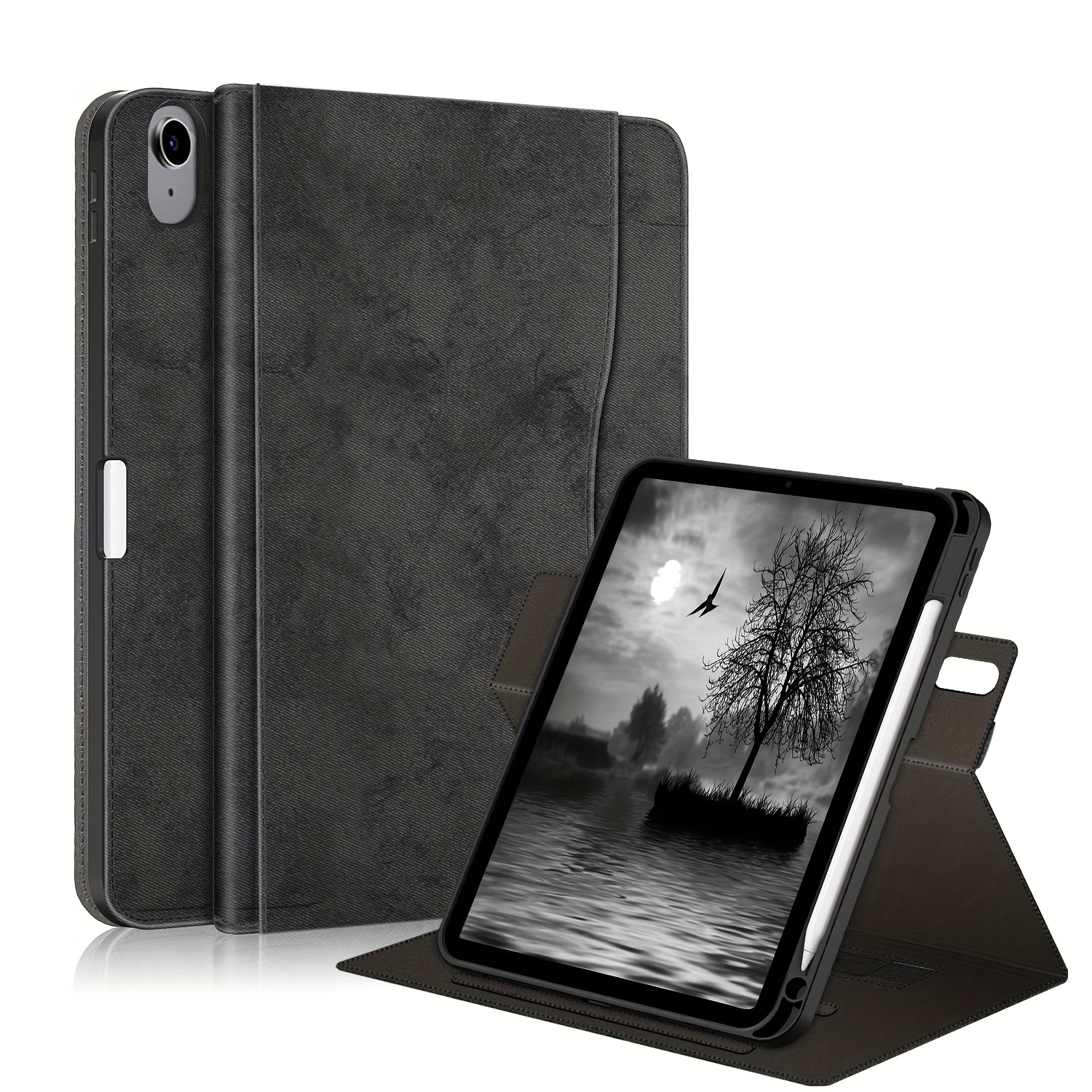 

Xubess For Ipad 10th Gen Case - 10.9" Leather Protective Cover With Pencil Holder, Adjustable Stand, Auto Sleep/wake, Anti-scratch & Slip Resistant