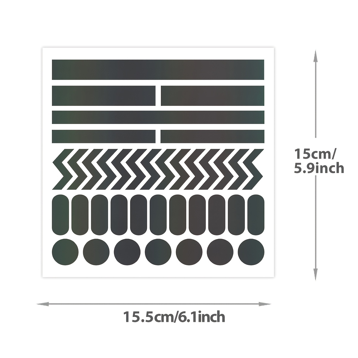 TEMU 1pc Vibrant Reflective Heat Transfer Vinyl | 6-inch Glossy Designs: Hearts, Stars, , And Options | Your Individual Pattern From 11 Different