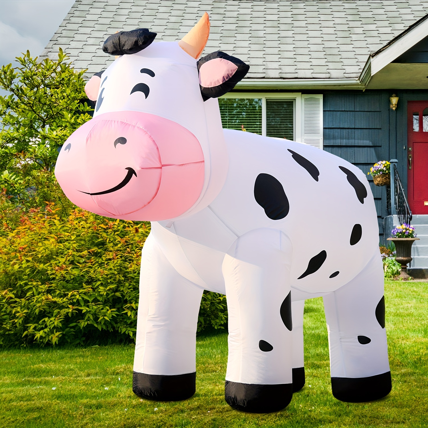 

6.5ft Christmas Cow Inflatables Dairy , Decorations -in Led Lights