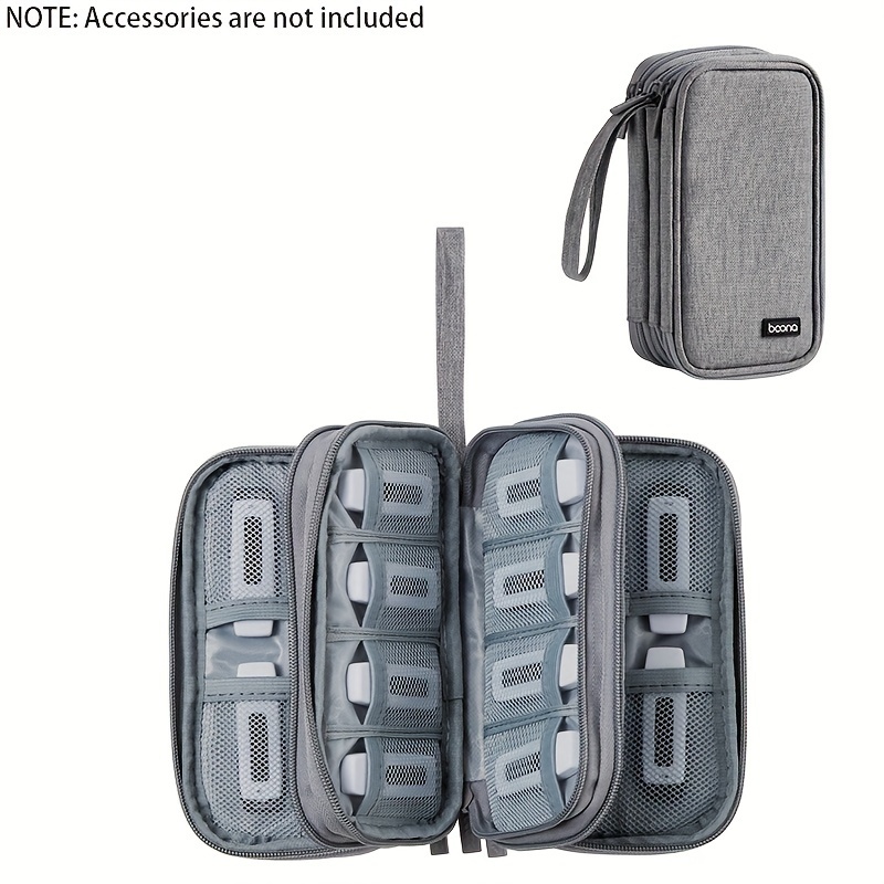 1pc Durable Textile Storage Case For Usb Flash Drives, Sd Cards, And Memory Cards - 20-slot Organizer With Secure Pockets For Bank Cards And Credit Cards