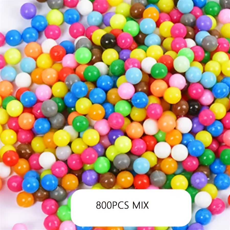 800pcs Mix Colour Beads Jewelry Making Water Sticky Beads Handmade Puzzle Craft Of Patterns And Models