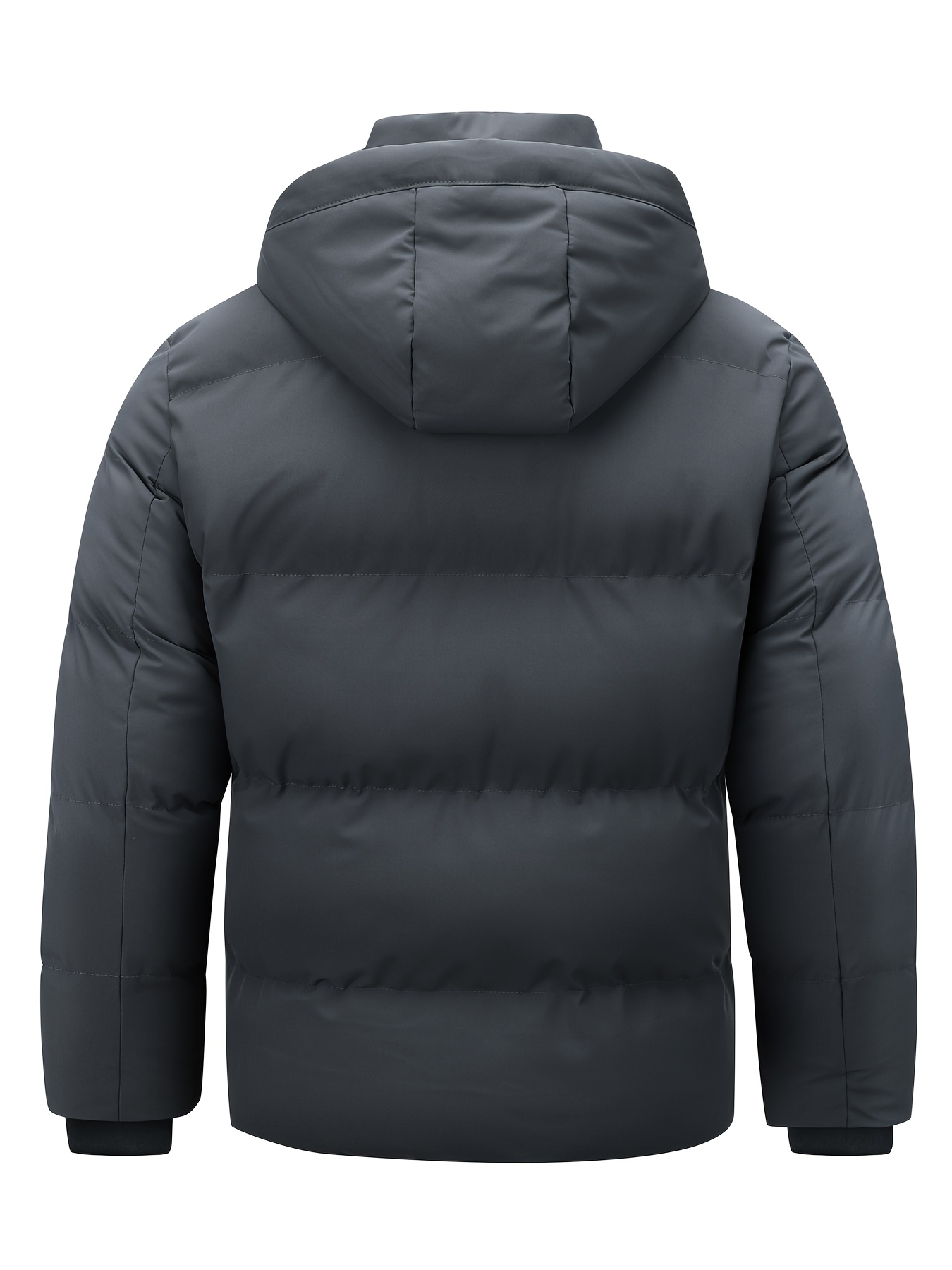 Men's Winter Hooded Jacket, Plush Warm and Thick Parka