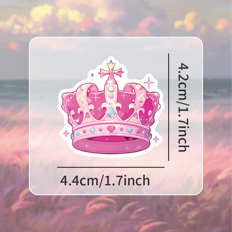 55 Girly Pink PVC Stickers Cartoon Designs Self Adhesive Vinyl Decals