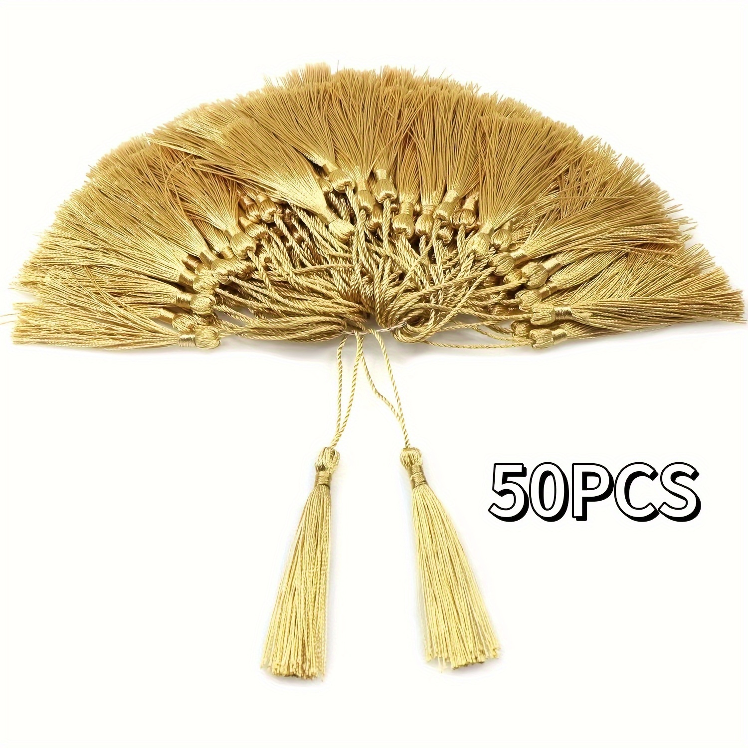 TEMU 50pcs 13cm Tassels For Men And Women, Decorative Tassels, Suitable For Bookmark Making, Graduation   Decoration Tassels