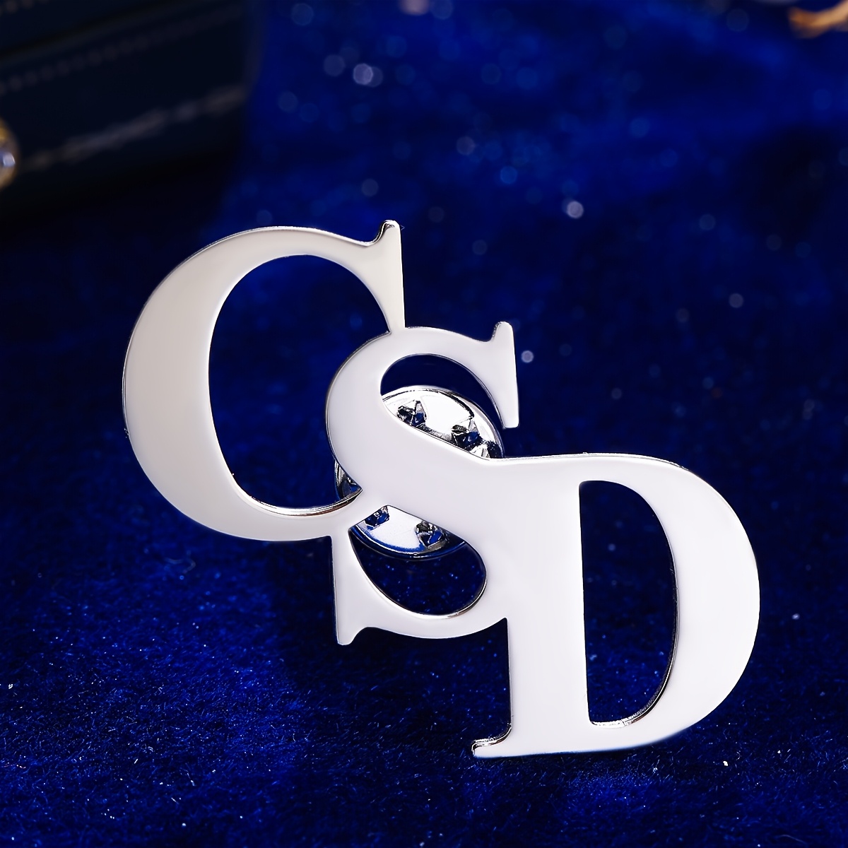 Image of Customized Letter Trendy Brooch Pin, Stainless Steel Personalized Women Elegant Jewelry, Ideal Clothing Accessories