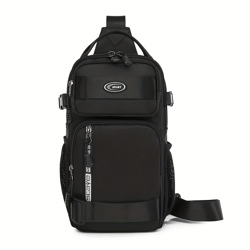 TEMU Men's Crossbody Bag, Fashionable And Trendy Chest Bag, Casual Outdoor Travel Shoulder Bag