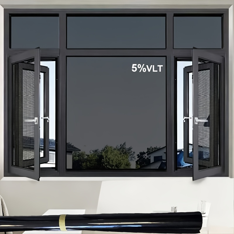 TEMU Large-scale Window Film Suitable For Privacy Protection, Heat & Shielding - & Stick Pet Tinted Glass Covering With Tools, No Glue Required,