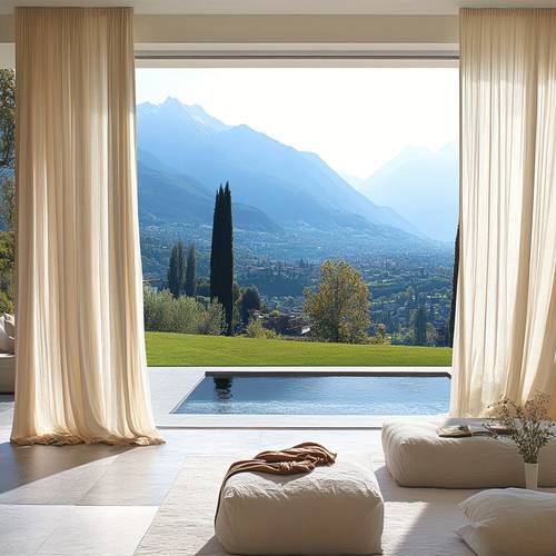 item picture 2pcs pack outdoor curtains breathable light light filtering fiber rod pocket decorative drapes suitable for terrace porch gazebo cottage use