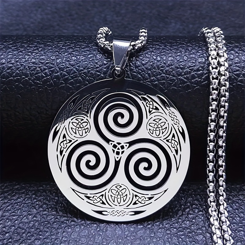 Theme Necklace Large Round Shape Pendant Neck Jewelry Good Neck Chain 1pc
