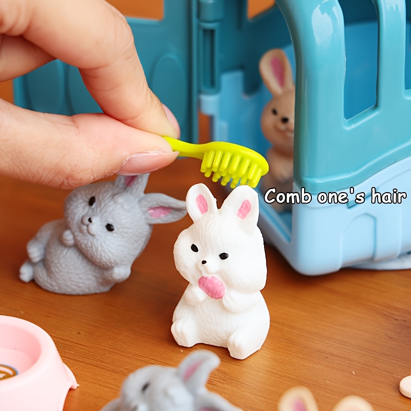 Kids Pretend Play Pet Bunny Toy Set