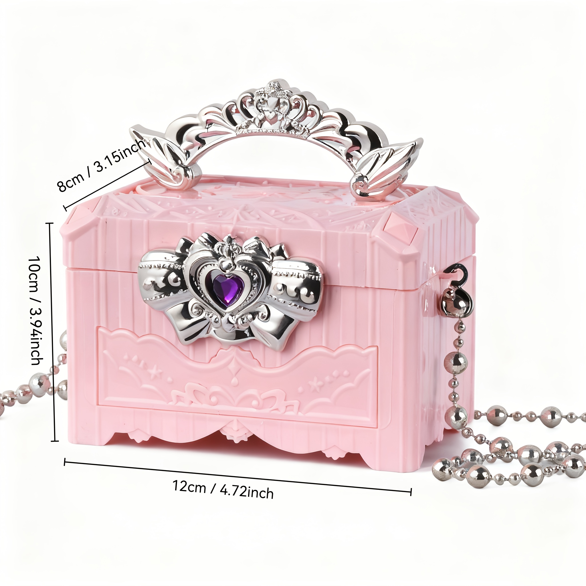 Image of Pink Princess Series Makeup Box Bag, At Home, Can Be On The Shoulder For Travel, Good-looking And Practical, For Holiday Gifts