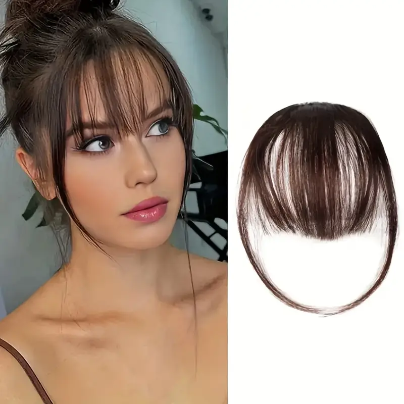 1pc clip in hair bangs for women natural look loose waves multi color options high temperature fiber versatile style accessory for all hair types details 4