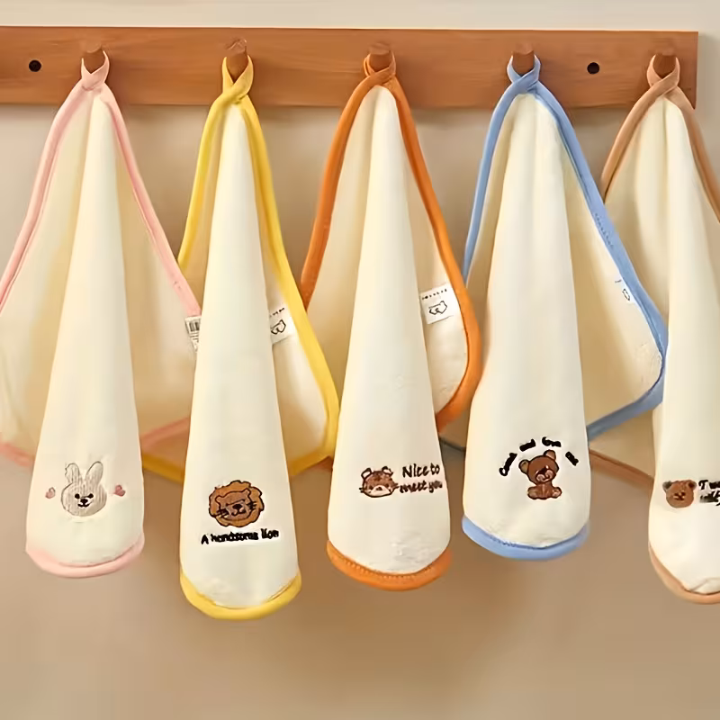 set of 5 ultra velvet towels featuring adorable animal designs the skin plush and lint free quick drying making face washing for babies perfect gifts for christmas halloween thanksgiving and new years Product details 0