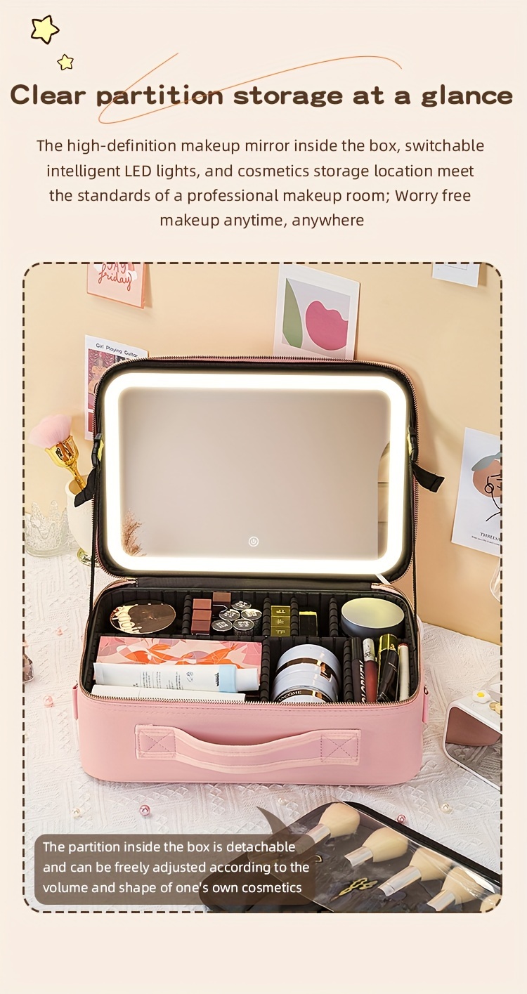 Clear Makeup Bag Makeup Train Case Makeup Bag Organizer Waterproof