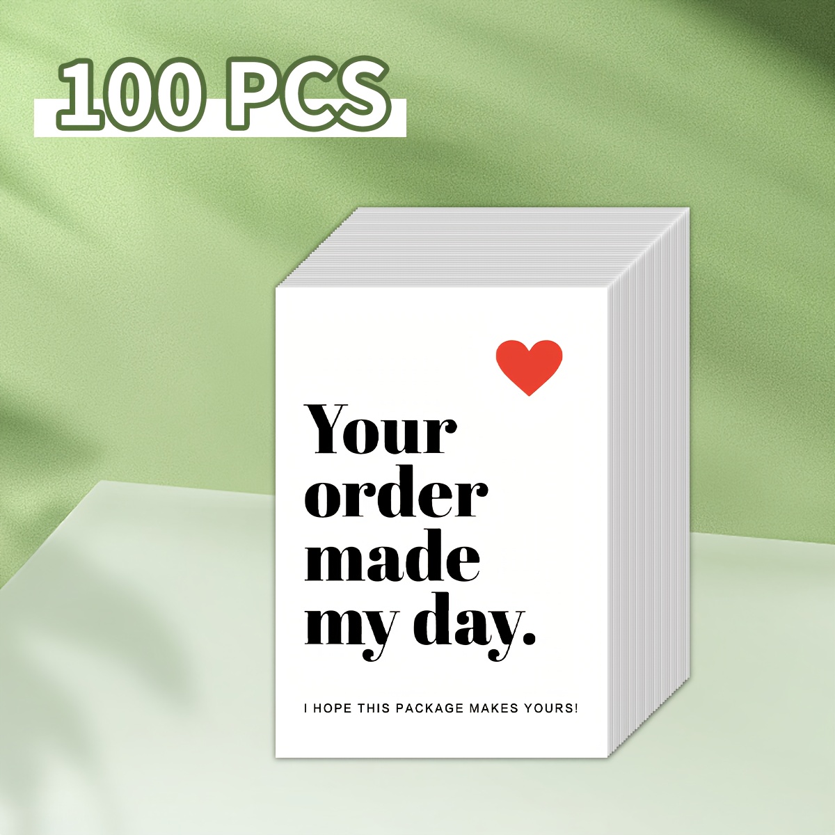 TEMU 100 Thank You Cards For A , 3.9x2.7-inch Bulk Customer Gratitude, Suitable For Small Business Packaging Supplies