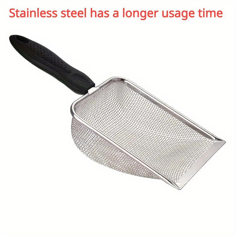 TEMU Stainless Steel Cat - Easy Clean, Durable Pet Waste Shovel For Cats