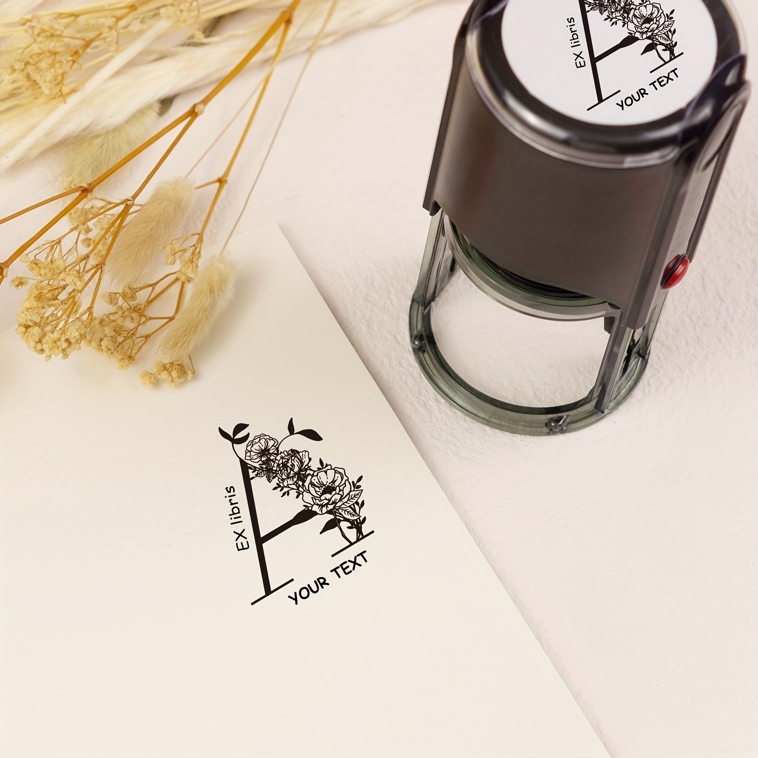 

26 -inking Set - Ex Bookplate, , Personalized , Monogram , Round , Plastic - , Packaging, Christmas