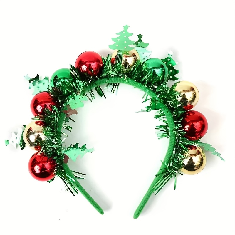 TEMU Adorno para árbol de Navidad, adornos navideños de diseño , adornos verdes con cinta, para festiva