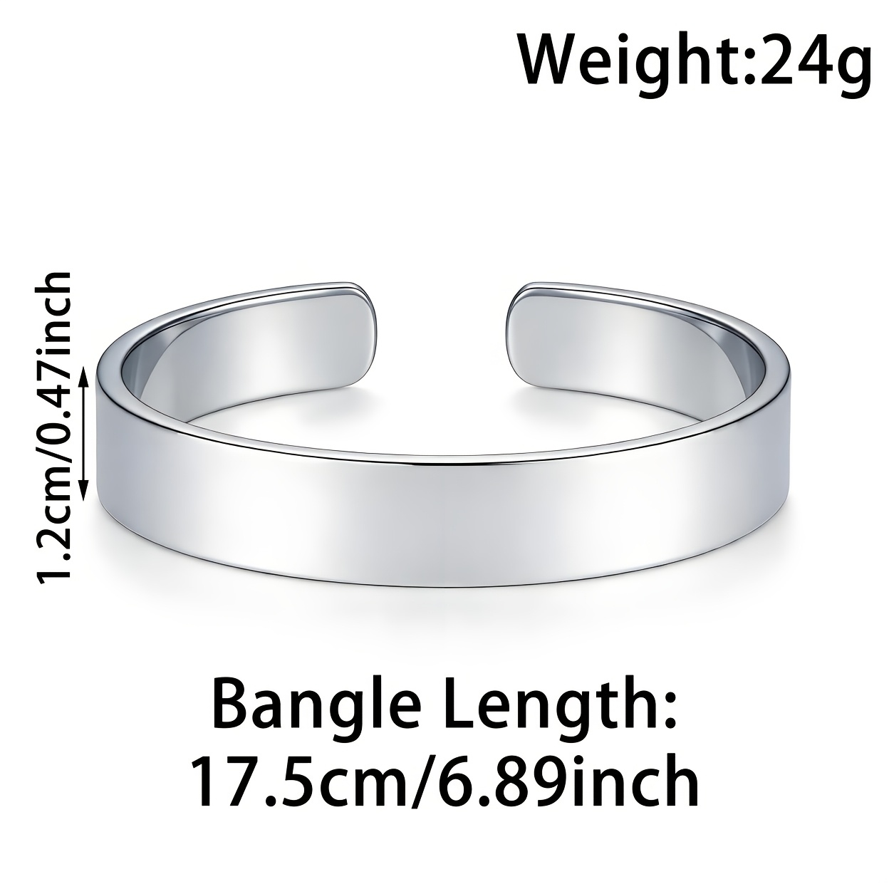 Durable 304 Stainless Steel Open Bangle, Unisex Minimalist Gift