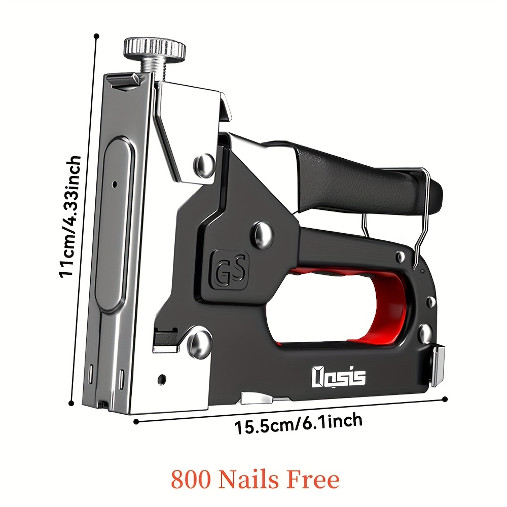 4-in-1 Staple Gun - Works With / / / Square , 800 Included, No Air Pump Needed For, Woodworking & Camping