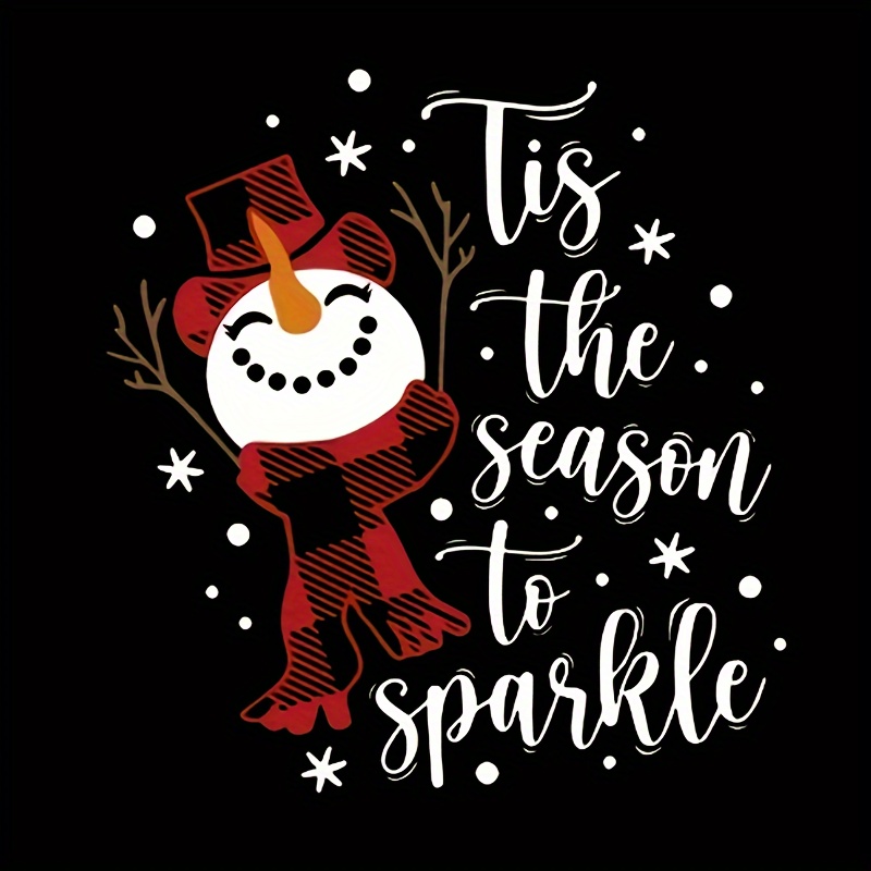 

- Snowman Christmas Decal - -, Iron-on For Diy T-shirts, & Hoodies - &