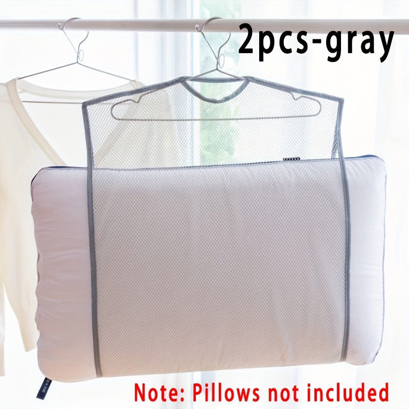 2pcs Multifunctional Laundry & Drying Nets For Pillows, Toys, Clothes - Space- Hanging Organizer With Breathable Mesh, Durable For Home & Travel, Drying Racks