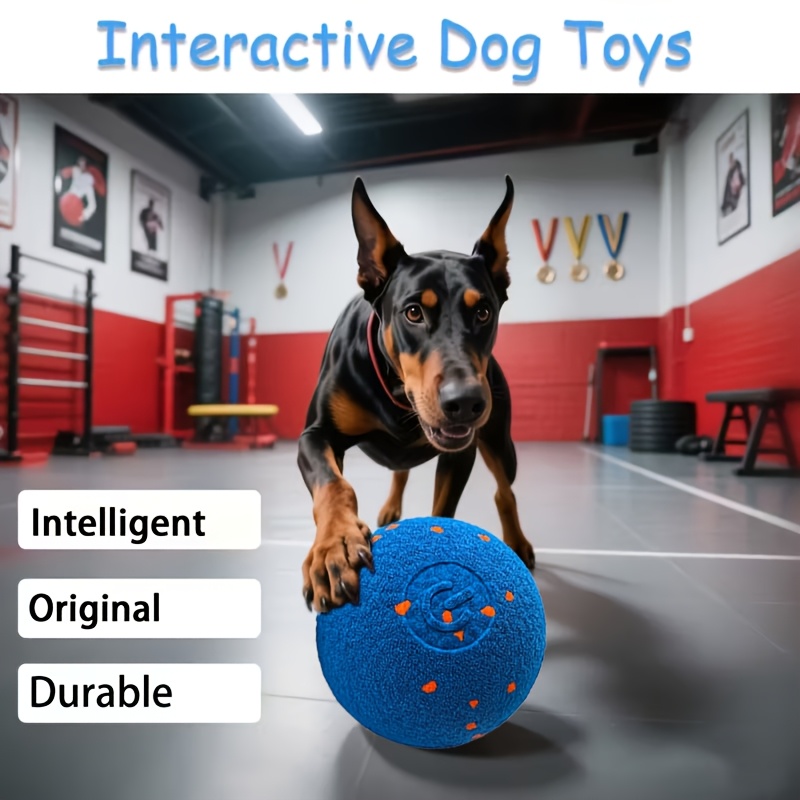 Image of 1pc Dog Toy | Automatic Moving, Bouncing, Rotating, E-tpu Material, Air Replacement Shell, Active Rolling Ball For Medium And Large Dogs, Battery Powered, Rechargeable Lithium Polymer Battery
