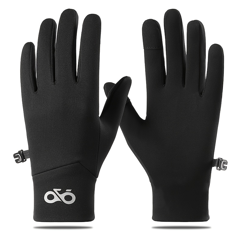 TEMU 1 Pair Of Autumn Winter Thin Warm Outdoor D438 Cycling Gloves/for Running/outdoor Leisure/lightweight Fleece Lined Finger Gloves/cycling