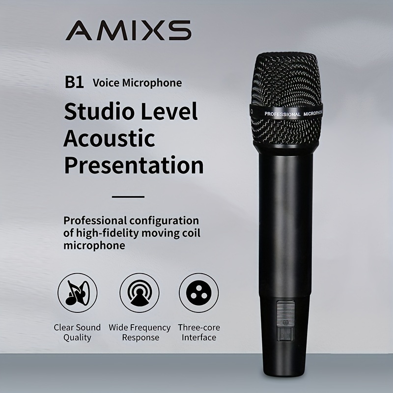 Microphone adapté aux haut-parleurs, machines à chanter karaoké, micro  cardioïde, micro vocal dynamique pour les