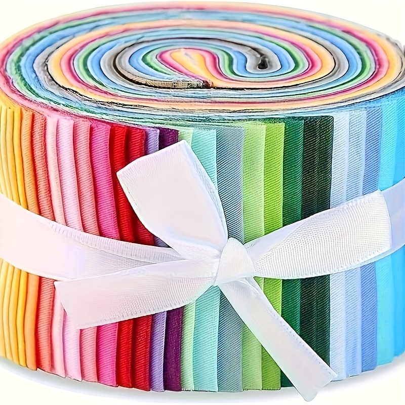 40    jelly fabric roll pre cut fabric strips quilting strips assorted  ndom colors suitable for diy sewing c fts   etc high quality bedding fabric sewing accessories multipurpose fabric