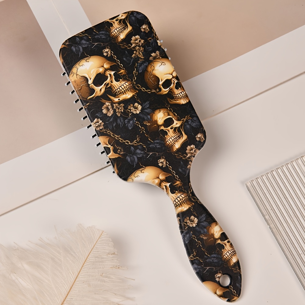 Image of Chic Rose & Floral Hair Brush - Suitable For All Hair Types, Perfect Travel Essential, Ideal Gift