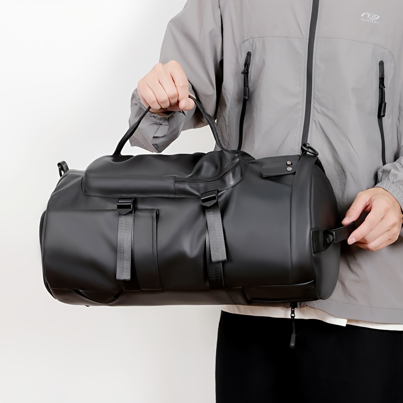 Large Capacity Men'S Backpack, Sports Travel Bag, Gym Tote, Hiking And Trekking Backpack, Cylindrical Shoulder Crossbody Bag