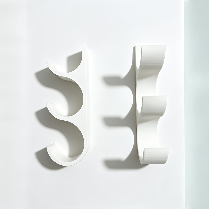 TEMU 2pcs Multi-roll Paper Wall-mounted Holder, Fixed By Double-sided Adhesive Or Screws, For Storing Toilet Paper And Plastic Wrap, Making The Tidy