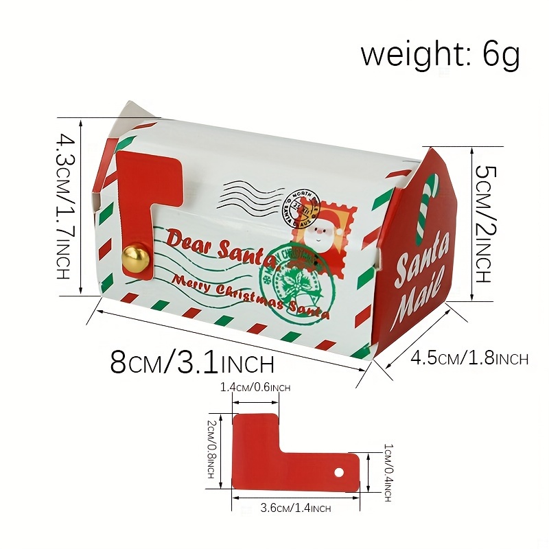 24pcs mailbox shaped christmas gift boxes perfect for treats candies chocolates stocking stuffers ideal for weddings birthdays holiday parties details 5
