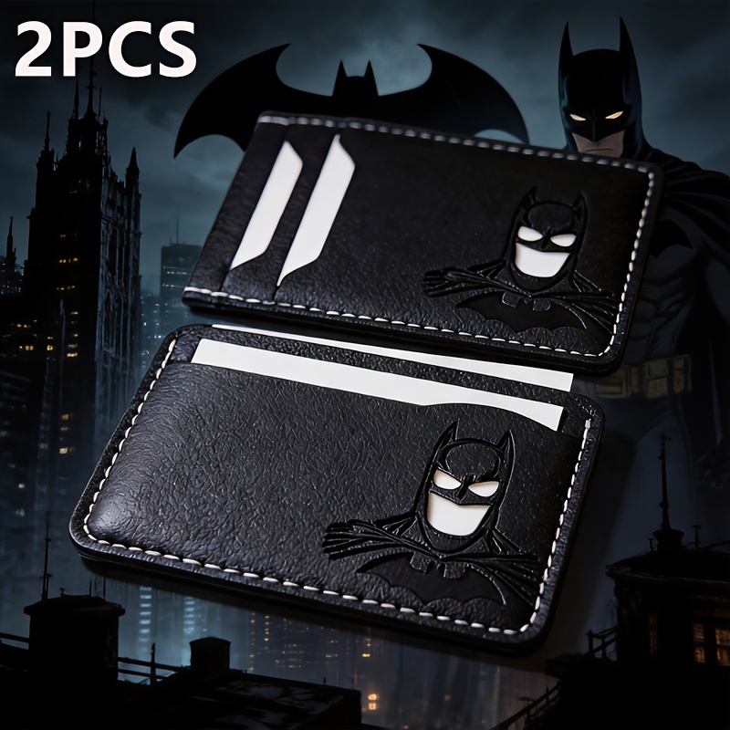 TEMU 2pcs Wb Warner . Batman Wallets, Men's Credit Card Holders, Batman Hero Id Case, License Holder, Short Easy Card Bag, Compact And Lightweight