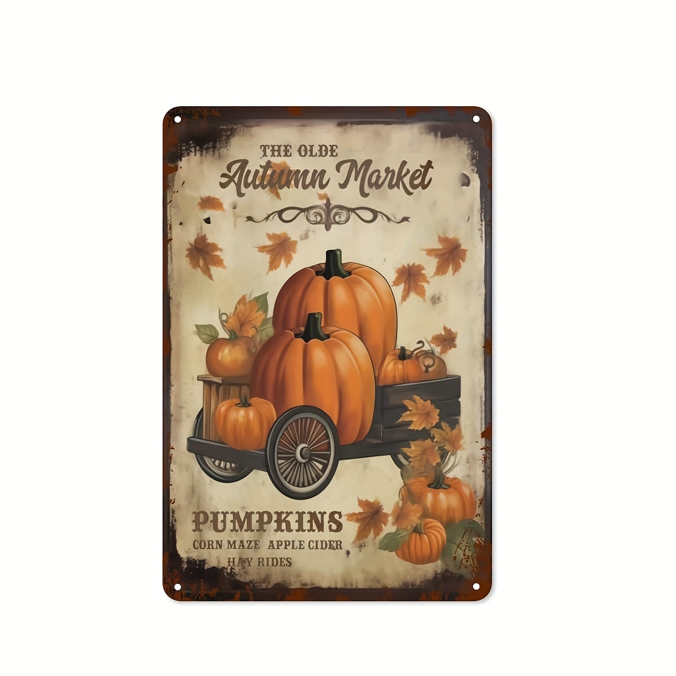 

Vintage-style Thanksgiving Metal Tin Sign - 8x12 Inch, Perfect For Indoor/outdoor Decor, Bars, Kitchens & Housewarming Gifts