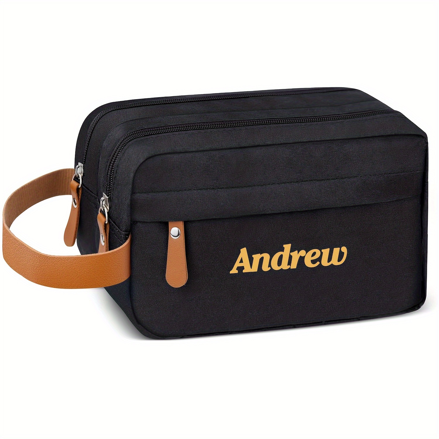 TEMU 1 Men's Toiletry Bag, Large Capacity For Business Trips And Commuting, Customizable Name, Christmas Birthday Holiday Gift, Valentine's Day Gift,