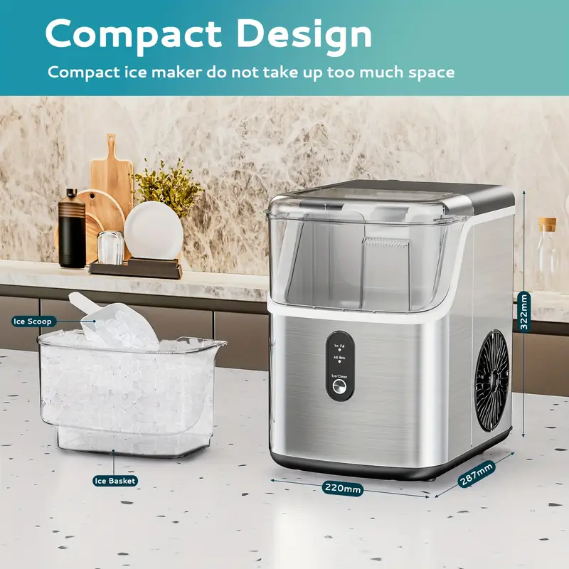 26 26 5 34 80lbs ice makers make ice in as fast as chewable crushed ice maker machine portable ice maker countertop ice maker with basket and scoop operation for home kitchen camping rv christmas gift details 1