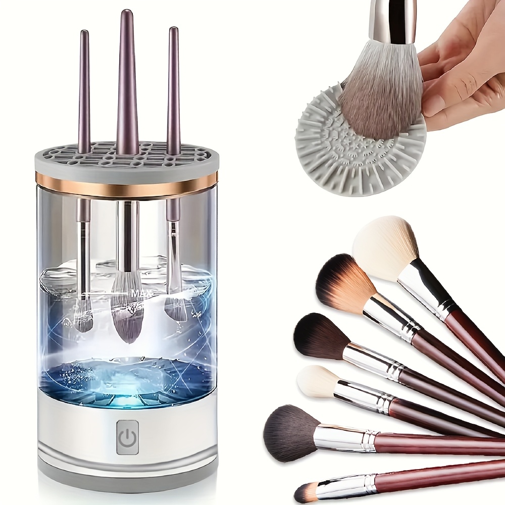 

Usb Rechargeable Electric Makeup Brush Cleaner - Quick & Deep Cleaning For All Brush Types, Portable Design, Ideal For Travel & Home Use, Perfect Beauty Tools Gift For 2025 New Year, Valentine's Day